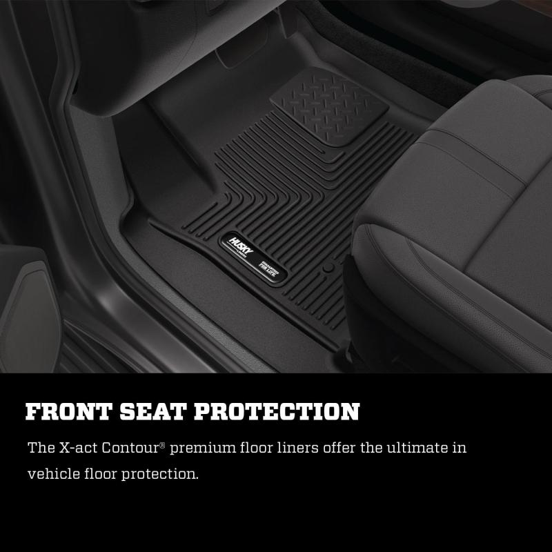 Husky Liners 07-12 GM Silverado/Tahoe/Suburban/Escalade X-Act Contour Black Floor Liners Husky Liners 07-12 GM Silverado/Tahoe/Suburban/Escalade X-Act Contour Black Floor Liners