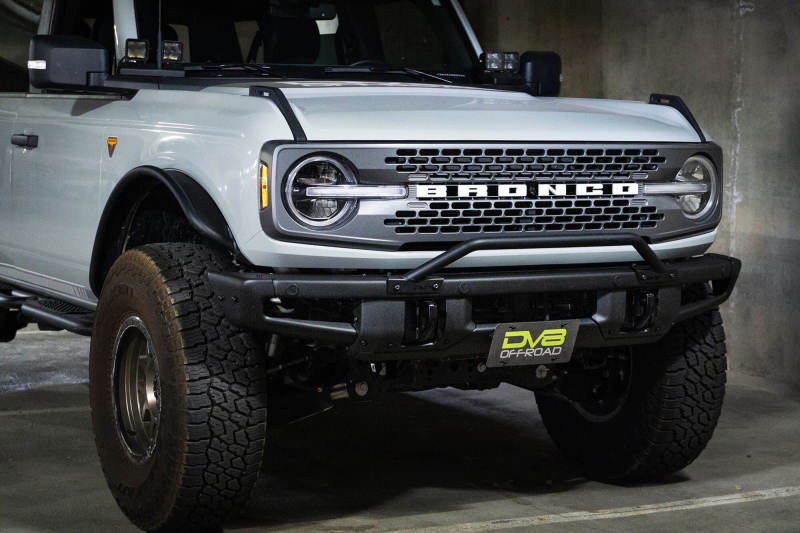 DV8 Offroad 21-22 Ford Bronco Factory Front Bumper Licence Relocation Bracket - Front DV8 Offroad 21-22 Ford Bronco Factory Front Bumper Licence Relocation Bracket - Front