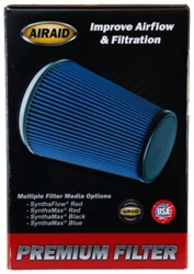 Airaid Universal Air Filter - Cone 4 x 7 x 4 5/8 x 7 w/ Short Flange - Blue SynthaMax Airaid Universal Air Filter - Cone 4 x 7 x 4 5/8 x 7 w/ Short Flange - Blue SynthaMax