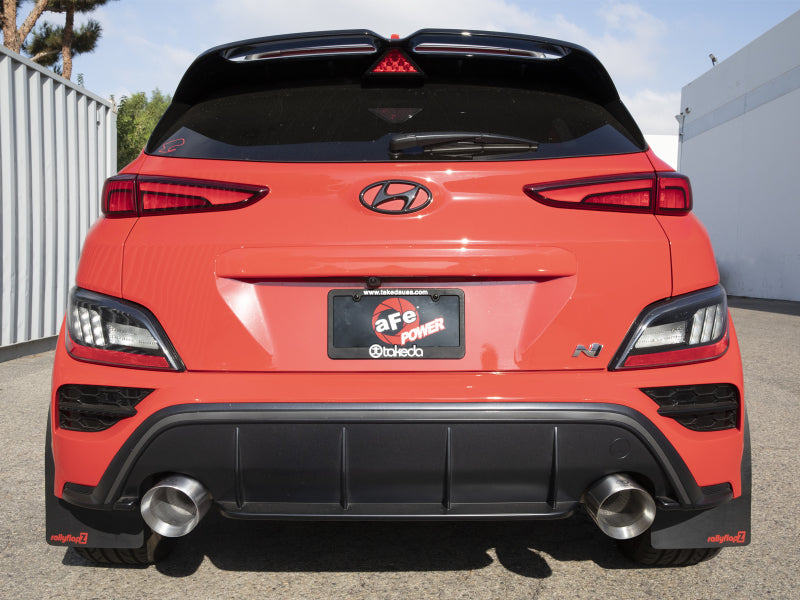 aFe 22-23 Hyundai Kona N L4 2.0L (t) Takeda 3in 304 SS Axle-Back Exhaust System w/ Polished Tips aFe 22-23 Hyundai Kona N L4 2.0L (t) Takeda 3in 304 SS Axle-Back Exhaust System w/ Polished Tips