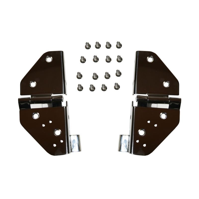 Rugged Ridge 76-95 Jeep CJ / Jeep Wrangler Stainless Steel Windshield Hinges Rugged Ridge 76-95 Jeep CJ / Jeep Wrangler Stainless Steel Windshield Hinges