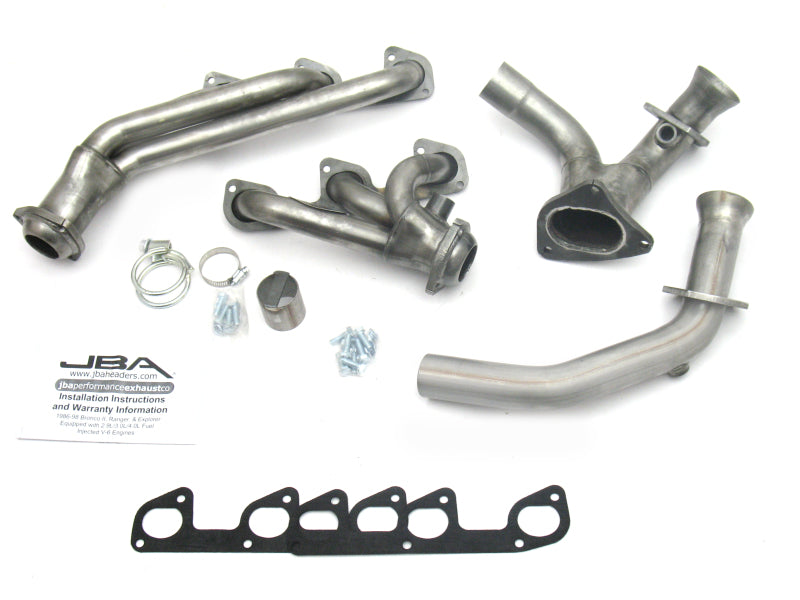 JBA 95-97 Ford Ranger 4.0L OHV 1-1/2in Primary Raw 409SS Cat4Ward Header JBA 95-97 Ford Ranger 4.0L OHV 1-1/2in Primary Raw 409SS Cat4Ward Header