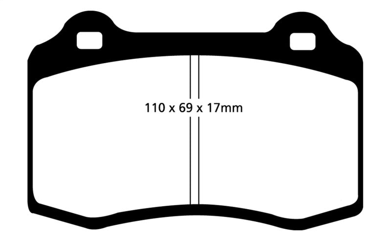 EBC 92-00 Dodge Viper 8.0 Yellowstuff Front Brake Pads EBC 92-00 Dodge Viper 8.0 Yellowstuff Front Brake Pads