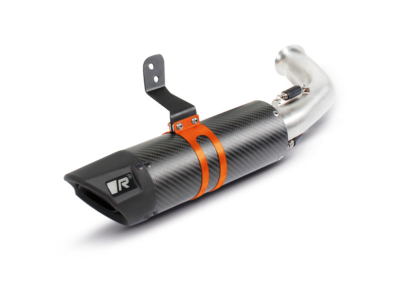 Remus 2020+ KTM 390 Adventure (Euro 4) Sport Flow Carbon Slip On w/Orange Clamp Remus 2020+ KTM 390 Adventure (Euro 4) Sport Flow Carbon Slip On w/Orange Clamp