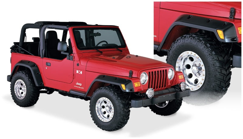 Bushwacker 97-06 Jeep TJ Pocket Style Flares 4pc - Black Bushwacker 97-06 Jeep TJ Pocket Style Flares 4pc - Black
