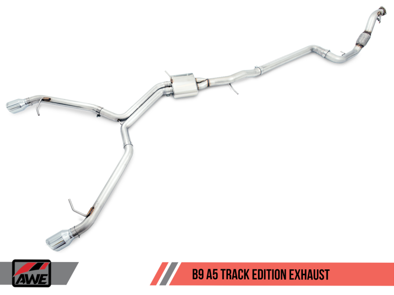 AWE Tuning Audi B9 A5 Track Edition Exhaust Dual Outlet - Diamond Black Tips (Includes DP) AWE Tuning Audi B9 A5 Track Edition Exhaust Dual Outlet - Diamond Black Tips (Includes DP)