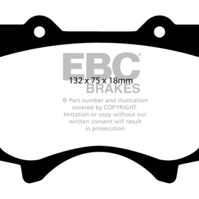 EBC 10+ Lexus GX460 4.6 Greenstuff Front Brake Pads