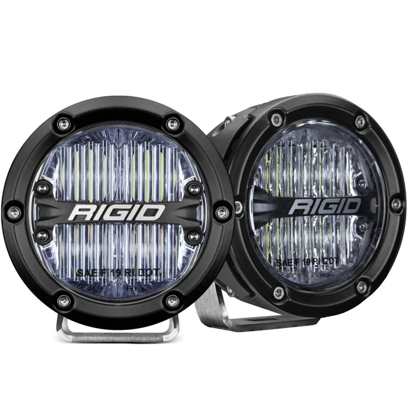 Rigid Industries 360-Series 4in LED SAE J583 Fog Light - White (Pair) Rigid Industries 360-Series 4in LED SAE J583 Fog Light - White (Pair)