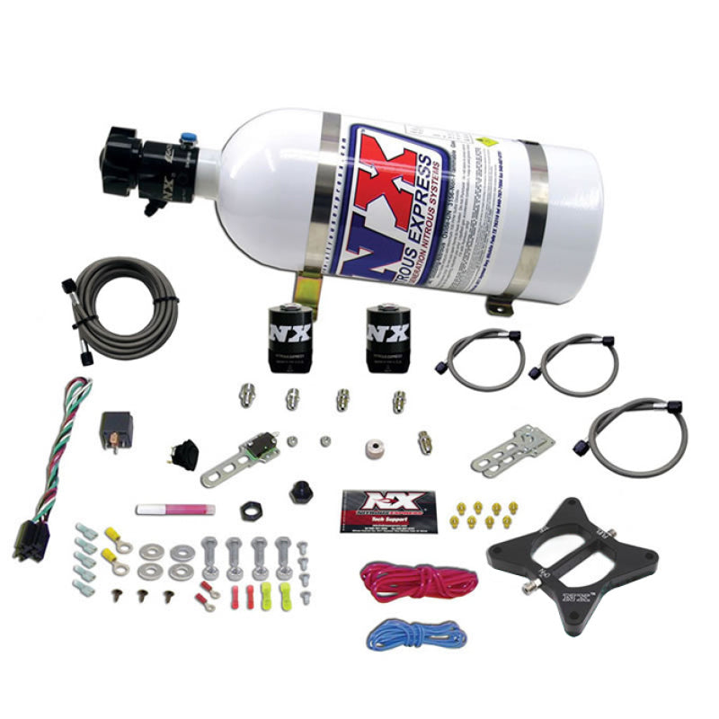 Nitrous Express 96-04 Ford Mustang 4.6L 2 Valve Nitrous Plate Kit w/10lb Bottle Nitrous Express 96-04 Ford Mustang 4.6L 2 Valve Nitrous Plate Kit w/10lb Bottle