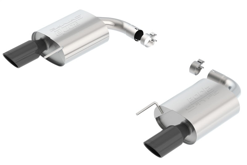 Borla S-Type Rear Section 15-17 Ford Mustang GT 5.0L V8 MT/AT 2.5in pipe 4in tip (Black Chrome) Borla S-Type Rear Section 15-17 Ford Mustang GT 5.0L V8 MT/AT 2.5in pipe 4in tip (Black Chrome)