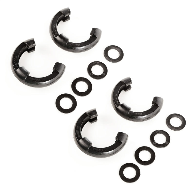 Rugged Ridge 3/4in Black D-Ring Isolator Kit Rugged Ridge 3/4in Black D-Ring Isolator Kit