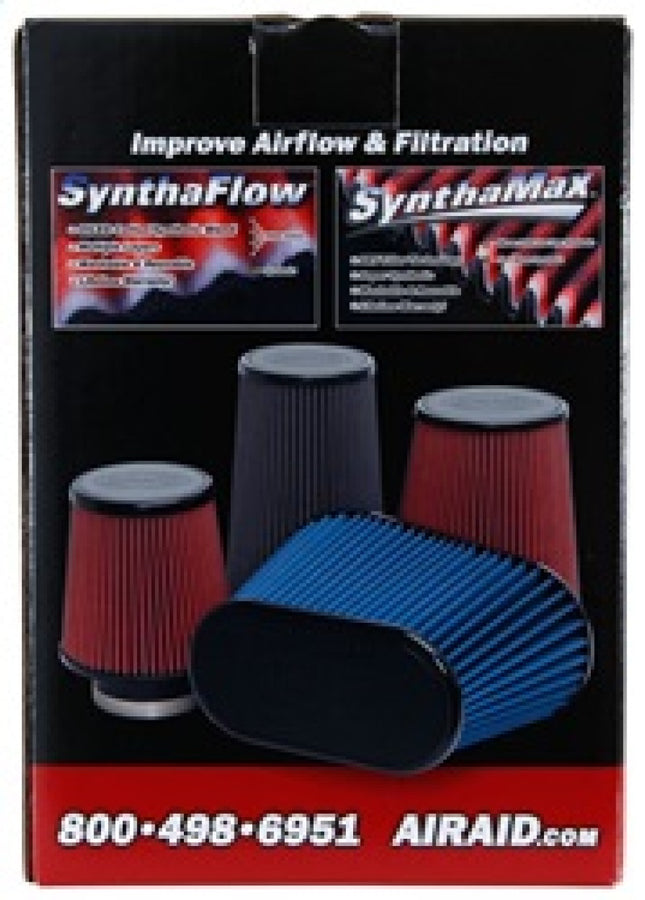 Airaid Universal Air Filter - Cone 4 x 7 x 4 5/8 x 7 w/ Short Flange - Blue SynthaMax Airaid Universal Air Filter - Cone 4 x 7 x 4 5/8 x 7 w/ Short Flange - Blue SynthaMax