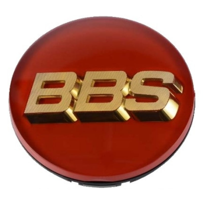 BBS Center Cap - 70mm Red w/ Gold 3D Logo (4-tab) BBS Center Cap - 70mm Red w/ Gold 3D Logo (4-tab)
