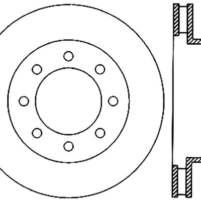 StopTech Power Slot 06-08 Dodge Ram 1500 / 03-08 Ram 2500/3500 All Front Right Slotted CRYO Rotor