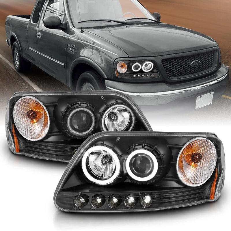 ANZO 1997-2003 Ford F-150 Projector Headlights w/ Halo Black (CCFL) ANZO 1997-2003 Ford F-150 Projector Headlights w/ Halo Black (CCFL)