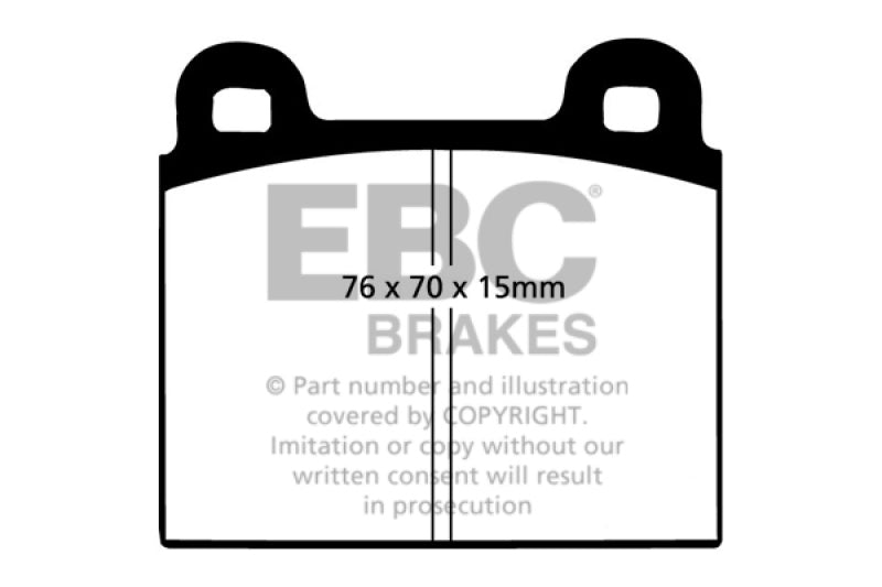 EBC 68-72 Alfa Romeo 1750 1.75 Greenstuff Front Brake Pads EBC 68-72 Alfa Romeo 1750 1.75 Greenstuff Front Brake Pads