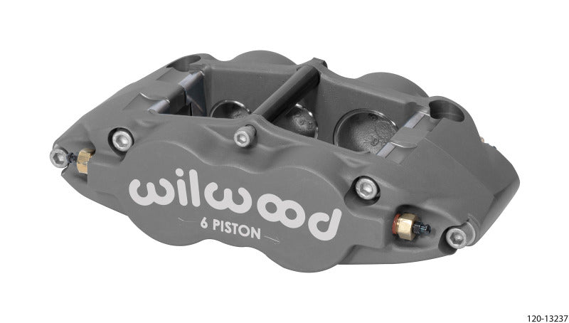Wilwood Caliper-Forged Superlite 6R-R/H 1.62/1.12/1.12in Pistons 0.81in Disc Wilwood Caliper-Forged Superlite 6R-R/H 1.62/1.12/1.12in Pistons 0.81in Disc