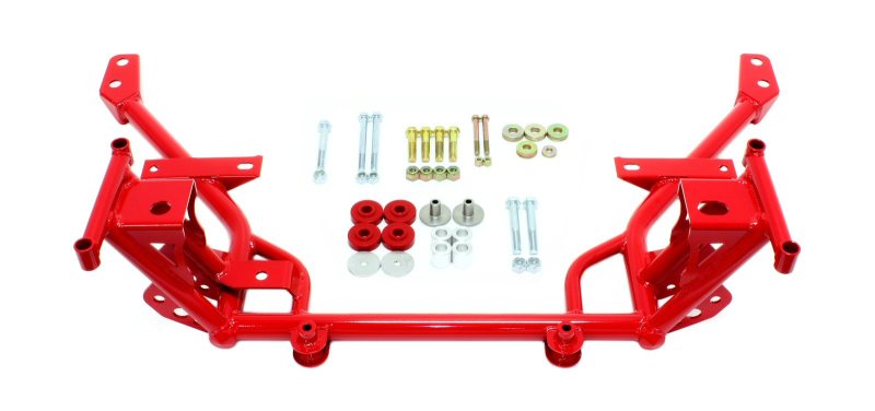 BMR 05-14 S197 Mustang K-Member w/ STD. Motor Mounts and STD. Rack Mounts - Red BMR 05-14 S197 Mustang K-Member w/ STD. Motor Mounts and STD. Rack Mounts - Red