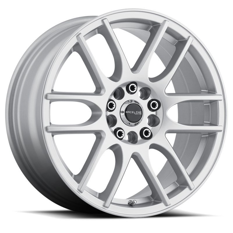 Raceline 141S Mystique 17x7.5in / 4x100/4x108 BP / 40mm Offset / 72.62mm Bore - Gloss Silver Wheel Raceline 141S Mystique 17x7.5in / 4x100/4x108 BP / 40mm Offset / 72.62mm Bore - Gloss Silver Wheel