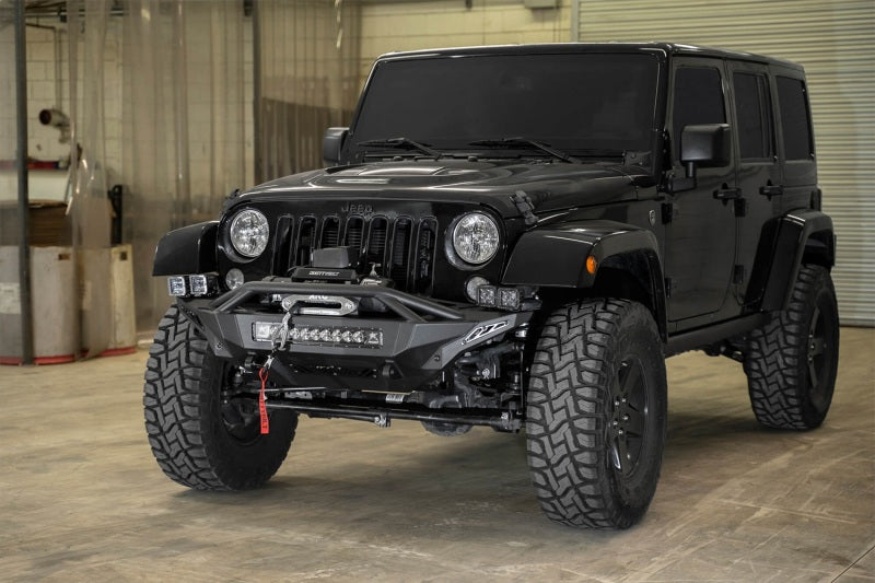 Addictive Desert Designs 07-18 Jeep Wrangler JK Stealth Fighter Front Bumper w/ Winch Mount Addictive Desert Designs 07-18 Jeep Wrangler JK Stealth Fighter Front Bumper w/ Winch Mount
