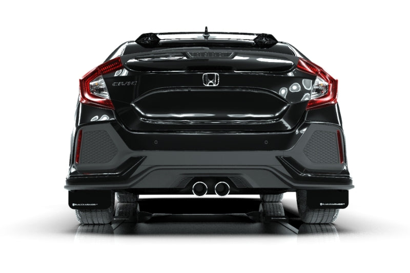 Rally Armor 17-21 Honda Civic Sport/Sport Touring Black UR Mud Flap w/White Logo Rally Armor 17-21 Honda Civic Sport/Sport Touring Black UR Mud Flap w/White Logo