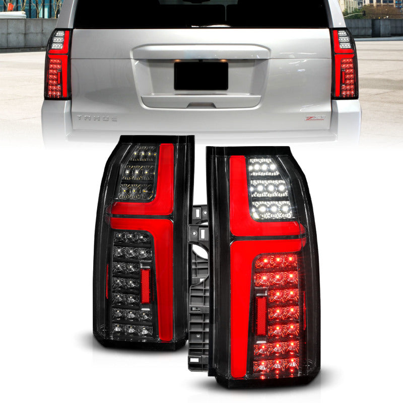 ANZO 15-20 Chevrolet Tahoe Sequential LED Tube Taillights Black ANZO 15-20 Chevrolet Tahoe Sequential LED Tube Taillights Black