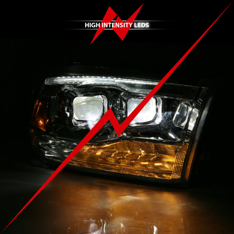 ANZO 2009-2018 Dodge Ram 1500 Led Projector Plank Style Switchback H.L Halo Chrome Amber (OE Style) ANZO 2009-2018 Dodge Ram 1500 Led Projector Plank Style Switchback H.L Halo Chrome Amber (OE Style)