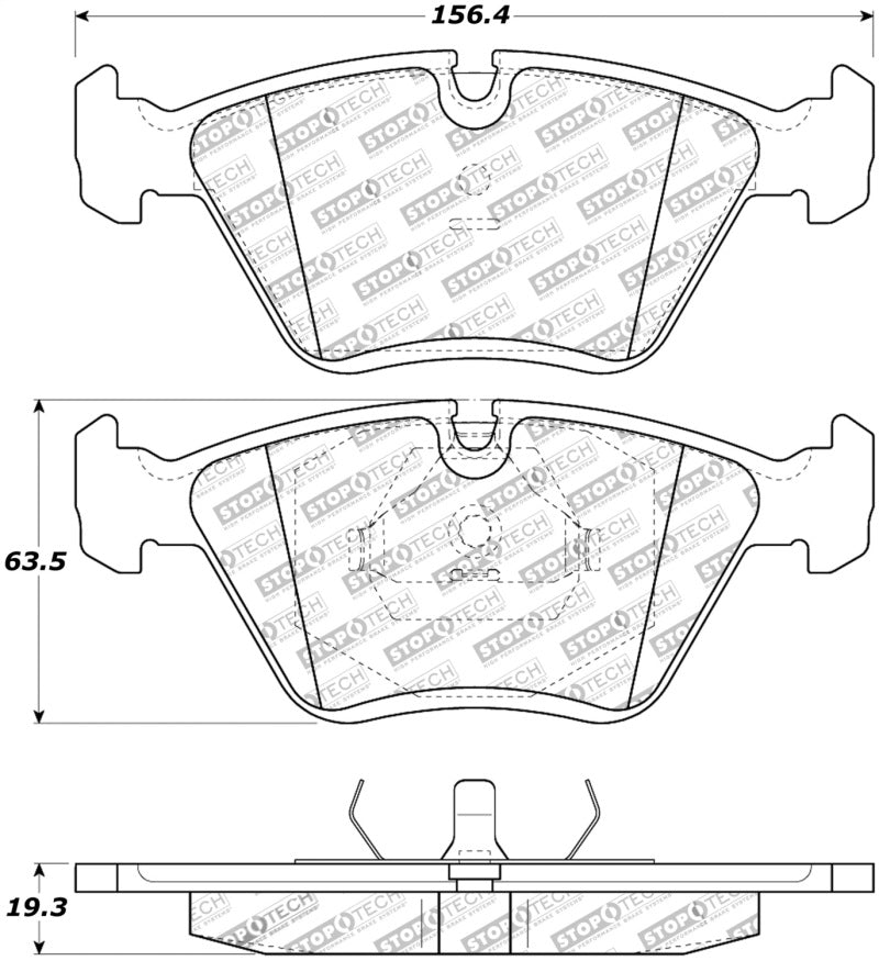 StopTech 95-99 BMW M3 / 01-07 M3 E46 / 89-93 M5 / 98-02 Z3 M series Front Brake Pads StopTech 95-99 BMW M3 / 01-07 M3 E46 / 89-93 M5 / 98-02 Z3 M series Front Brake Pads