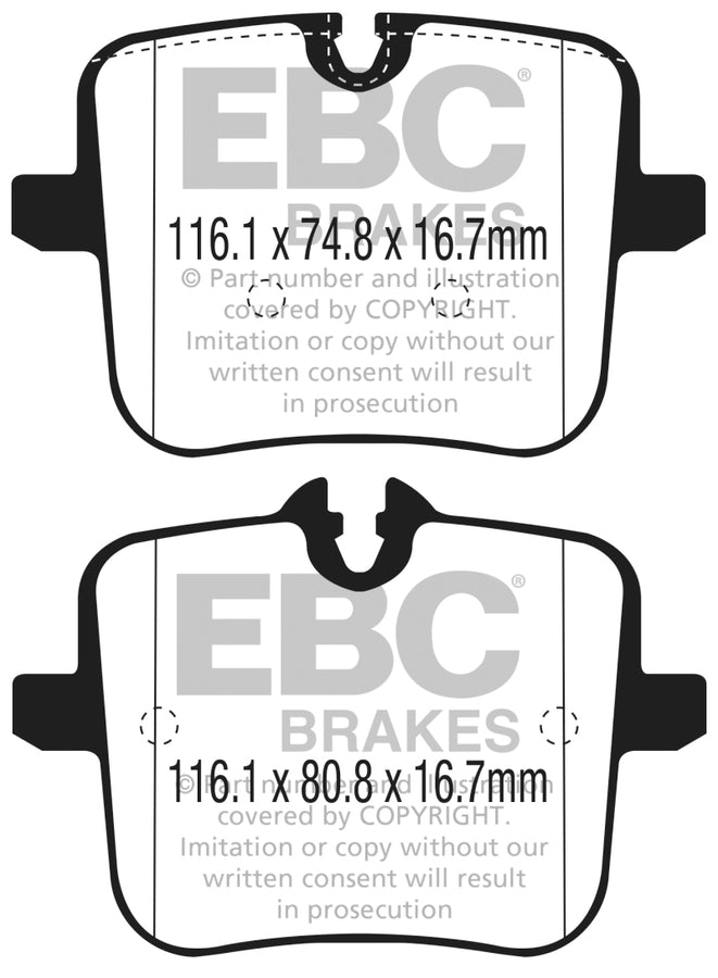 EBC 2018+ BMW M5 F90 Bluestuff Rear Brake Pads EBC 2018+ BMW M5 F90 Bluestuff Rear Brake Pads