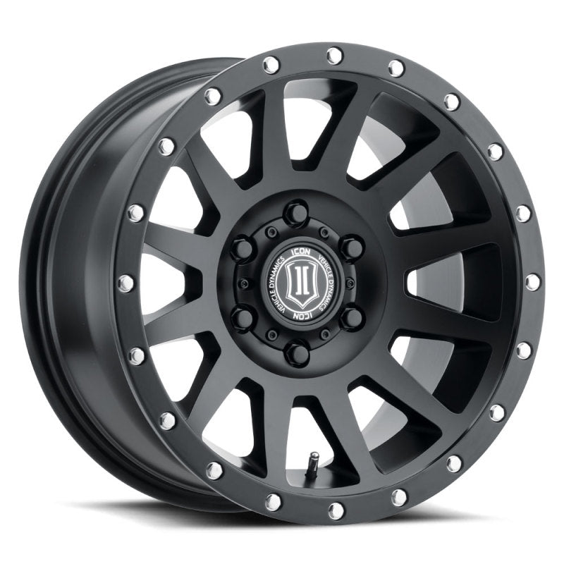 ICON Compression 17x8.5 6x5.5 25mm Offset 5.75in BS 95.1mm Bore Satin Black Wheel ICON Compression 17x8.5 6x5.5 25mm Offset 5.75in BS 95.1mm Bore Satin Black Wheel
