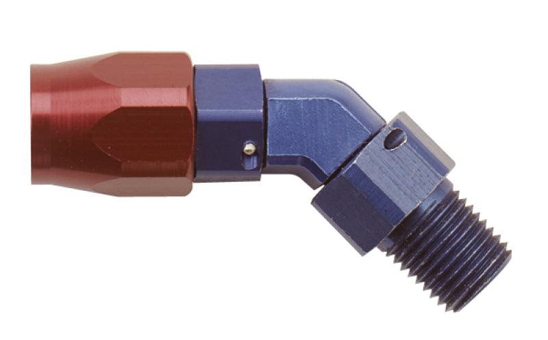 Fragola -6AN x 45 Degree Hose End x 1/4 NPT - Black Fragola -6AN x 45 Degree Hose End x 1/4 NPT - Black