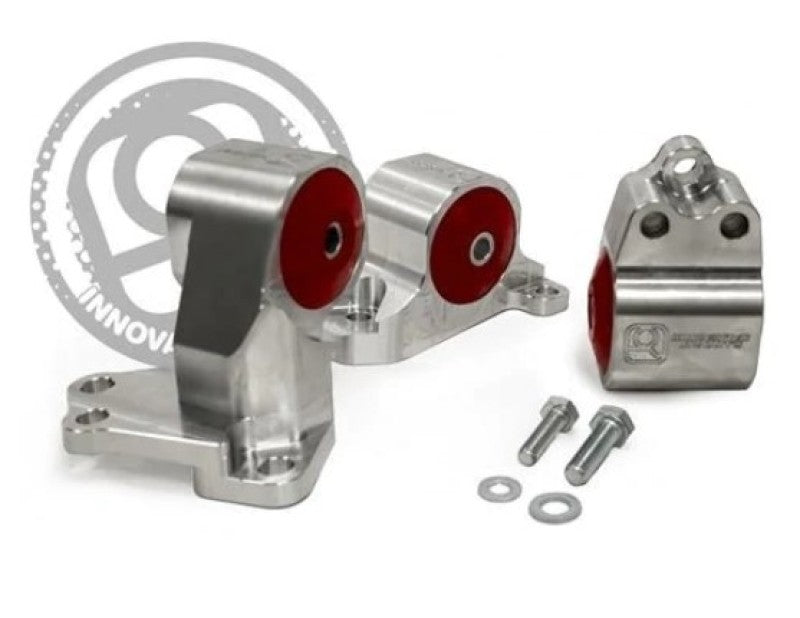 Innovative 94-01 Acura Integra B/D Series Auto - Manual Silver Aluminum Mounts 75A Bushings (3 Bolt) Innovative 94-01 Acura Integra B/D Series Auto - Manual Silver Aluminum Mounts 75A Bushings (3 Bolt)