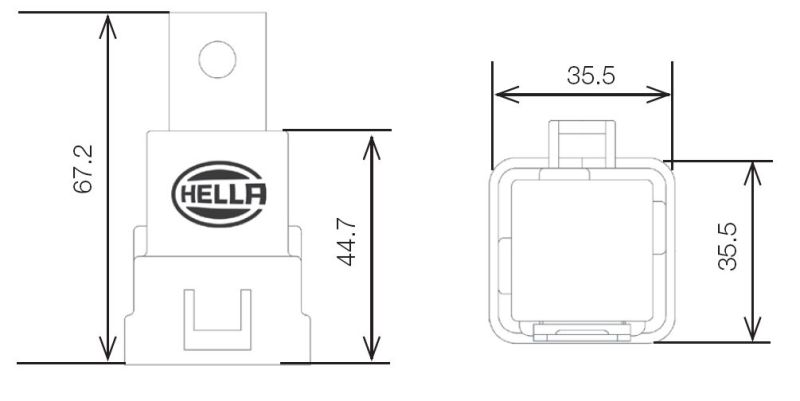 Hella Mini ISO Relay 12V SPDT w/ Mounting Bracket (Minimum Order Qty 150) Hella Mini ISO Relay 12V SPDT w/ Mounting Bracket (Minimum Order Qty 150)