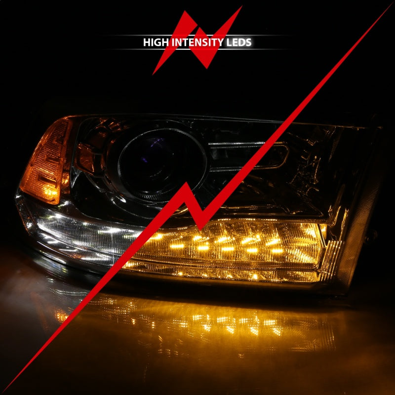 ANZO 2009-2018 Dodge Ram 1500 Projector Plank Style Switchback H.L Halo Chrome Amber (OE Style) ANZO 2009-2018 Dodge Ram 1500 Projector Plank Style Switchback H.L Halo Chrome Amber (OE Style)