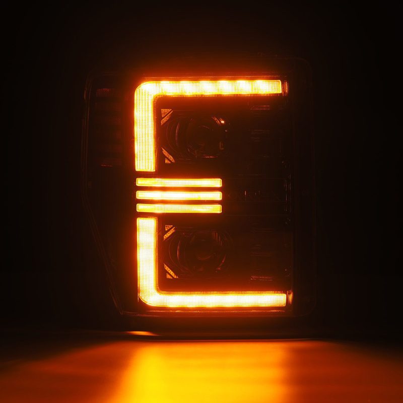 AlphaRex 08-10 Ford F250-550 PRO-Series Projector headlights Alpha-Black w/Activ Light/Seq Signal AlphaRex 08-10 Ford F250-550 PRO-Series Projector headlights Alpha-Black w/Activ Light/Seq Signal