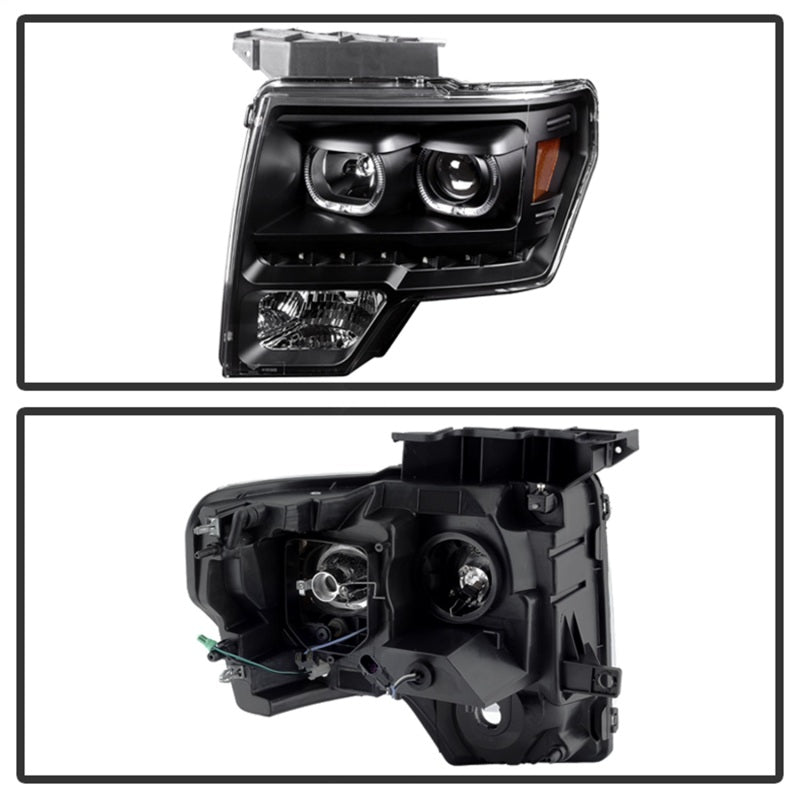 xTune Ford F150 09-14 Projector Headlights Halogen Model Only LED Halo Black PRO-JH-FF15009-CFB-BK xTune Ford F150 09-14 Projector Headlights Halogen Model Only LED Halo Black PRO-JH-FF15009-CFB-BK
