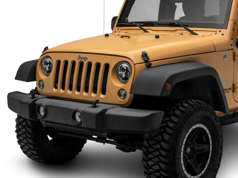 Raxiom 07-18 Jeep Wrangler JK Axial 7-In LED Headlights w/ DRL Turn Signals- Blk Housing (Clear) Raxiom 07-18 Jeep Wrangler JK Axial 7-In LED Headlights w/ DRL Turn Signals- Blk Housing (Clear)