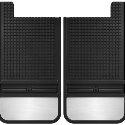 Husky Liners Universal 12in Wide Black Rubber Rear Mud Flaps w/ Weight