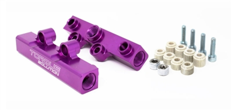 Torque Solution Top Feed Fuel Rails: 02-14 Subaru WRX / 07-18 STI - Purple Torque Solution Top Feed Fuel Rails: 02-14 Subaru WRX / 07-18 STI - Purple