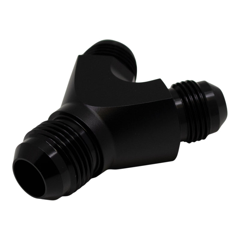 DeatschWerks 8AN Male Flare to 8AN Male Flare to 10AN Male Flare Y Fitting - Anodized Matte Black DeatschWerks 8AN Male Flare to 8AN Male Flare to 10AN Male Flare Y Fitting - Anodized Matte Black