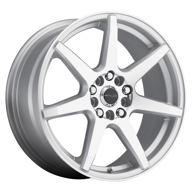 Raceline 131S Evo 16x7in / 4x100/4x108 BP / 40mm Offset / 72.62mm Bore - Silver & Machined Wheel Raceline 131S Evo 16x7in / 4x100/4x108 BP / 40mm Offset / 72.62mm Bore - Silver & Machined Wheel