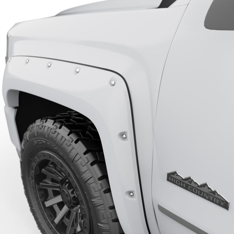 EGR 14+ Chev Silverado 5ft Bed Bolt-On Look Color Match Fender Flares - Set - Summit White EGR 14+ Chev Silverado 5ft Bed Bolt-On Look Color Match Fender Flares - Set - Summit White