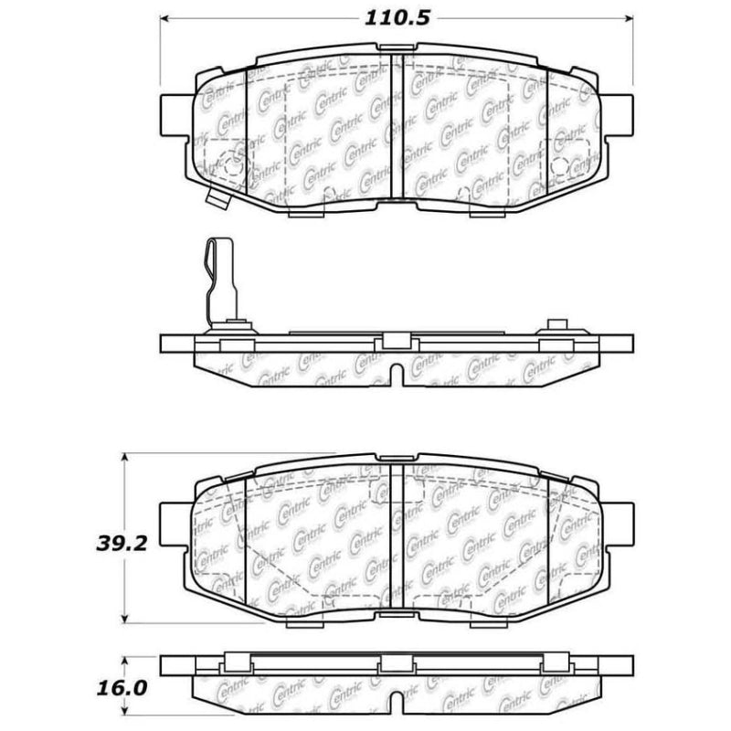 StopTech Street Touring 06-10 Subaru Legacy Sedan/Outback/13 BRZ Rear Brake Pads StopTech Street Touring 06-10 Subaru Legacy Sedan/Outback/13 BRZ Rear Brake Pads