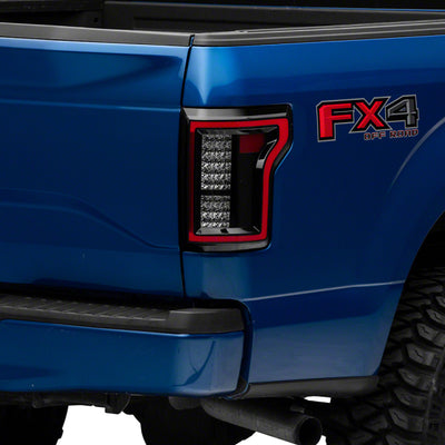 Raxiom 15-17 Ford F-150 LED Tail Lights- Blk Housing (Smoked Lens)