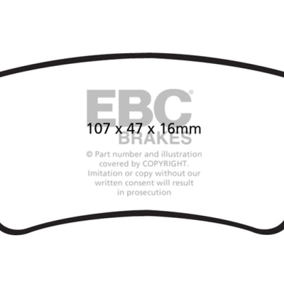 EBC 10+ Buick Allure (Canada) 3.0 Yellowstuff Rear Brake Pads