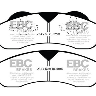 EBC 07-09 Ford Expedition 5.4 2WD Yellowstuff Front Brake Pads