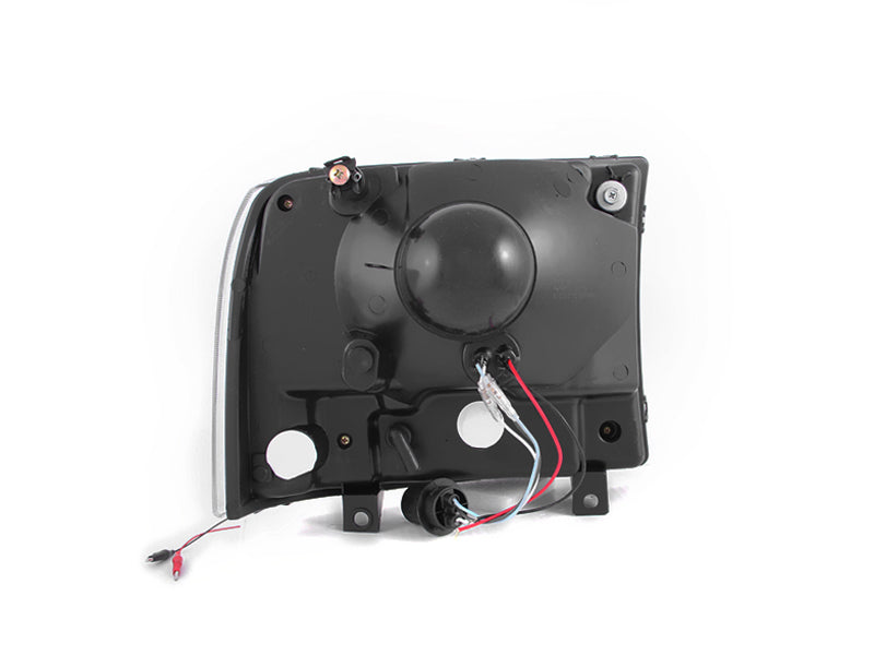 ANZO 2000-2004 Ford Excursion Crystal Headlights Black w/ LED 1pc ANZO 2000-2004 Ford Excursion Crystal Headlights Black w/ LED 1pc