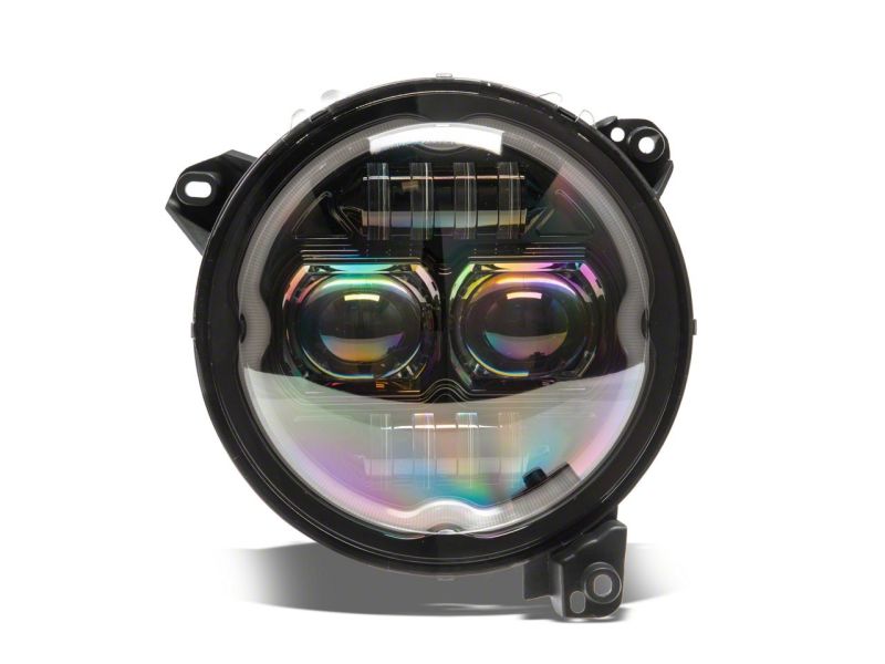 Raxiom 18-23 Jeep Wrangler JL Axial Series 9-In Angel Eye LED Headlights- Blk Housing (Clear Lens) Raxiom 18-23 Jeep Wrangler JL Axial Series 9-In Angel Eye LED Headlights- Blk Housing (Clear Lens)