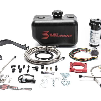 Snow Performance 15-17 Mustang EcB Stg 2 Boost Cooler Water Injection Kit (SS Braid Line & 4AN)