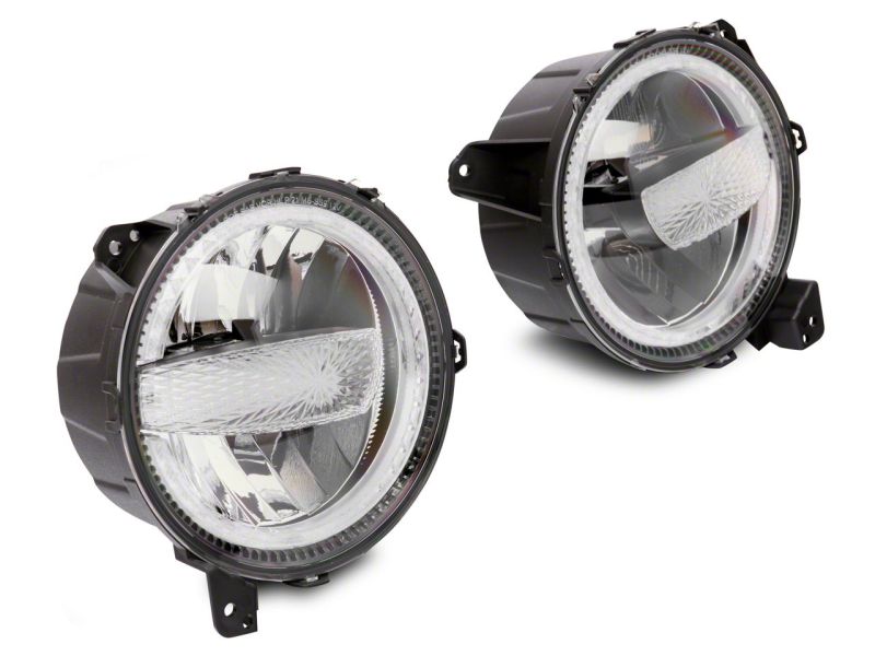 Raxiom 18-23 Jeep Wrangler JL Axial Series 9-In LED Headlights- Blk Housing (Clear Lens) Raxiom 18-23 Jeep Wrangler JL Axial Series 9-In LED Headlights- Blk Housing (Clear Lens)